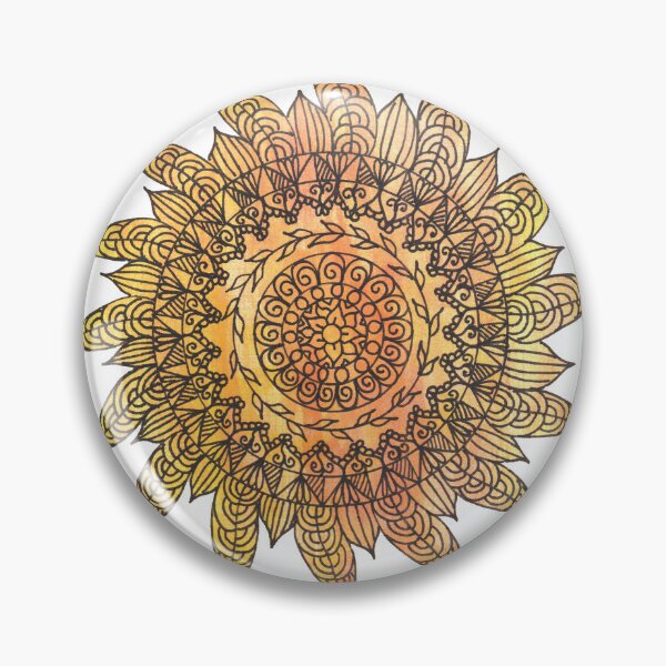 Item preview, Golden Sunshine zentangle sticker designed and sold by DesignPMG.