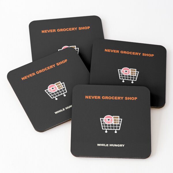 Item preview, Never Grocery Shop While Hungry Funny Food Meme designed and sold by bonuspost.
