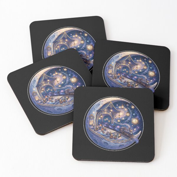 Item preview, Celestial Moon Train | Galaxy Express | Whimsical Animal Station | Cosmic Night Journey | Fantasy Space Art | Dreamcore Aesthetic designed and sold by MrDev.