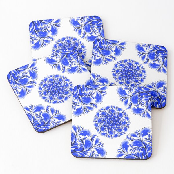 Item preview, Curved Blue Flower 2 designed and sold by Doodles by Em.
