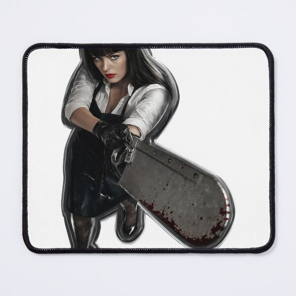 Item preview, Woman in butcher apron holding large as transparent cutout designed and sold by Creative88Art.