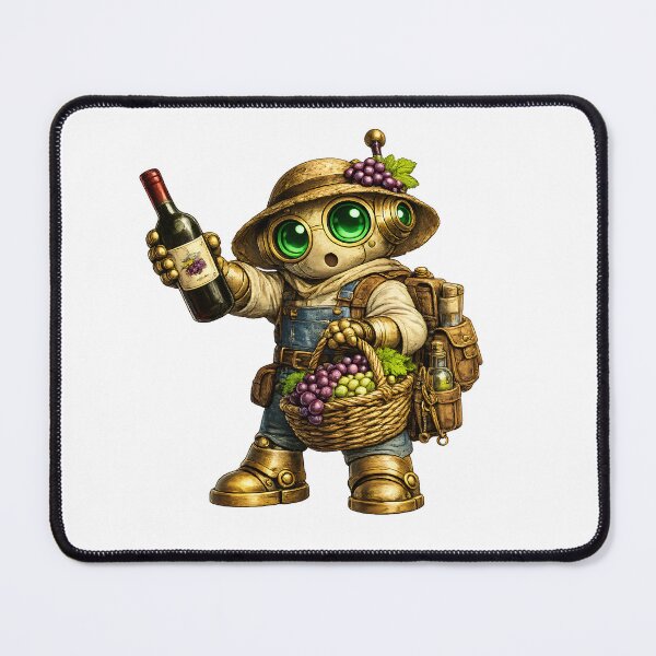 Item preview, Cute Wine Lover Robot Harvest designed and sold by Yomere.