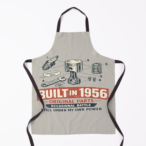 Item preview, Built in 1956 Original Parts 70th Birthday Humor Shirt designed and sold by POD DYNASTY | Original Print On Demand T-Shirt Graphics.