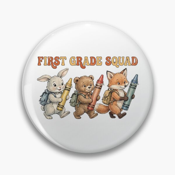 Item preview, First Grade Squad Retro Vintage Animal Crayon Crew Back to School  designed and sold by Yellowriversss.