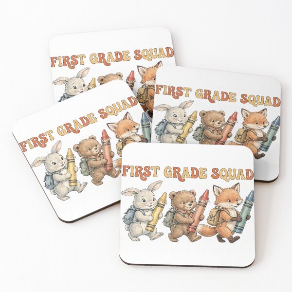 Item preview, First Grade Squad Retro Vintage Animal Crayon Crew Back to School  designed and sold by Yellowriversss.