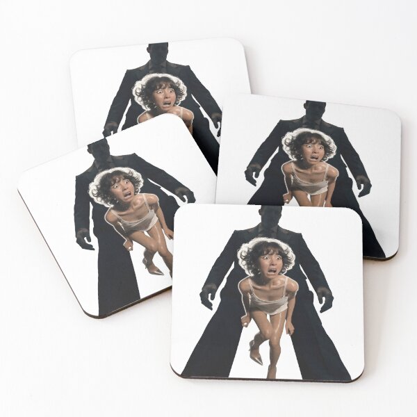 Item preview, Terrified young woman running from giant shadowy as PNG cutout designed and sold by Creative88Art.