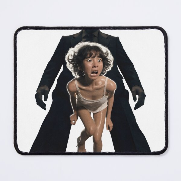 Item preview, Terrified young woman running from giant shadowy as PNG cutout designed and sold by Creative88Art.