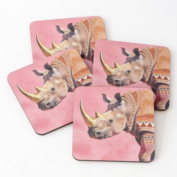 Item preview, "African Pop Art: Rhinoceros" designed and sold by  BoomPoster.