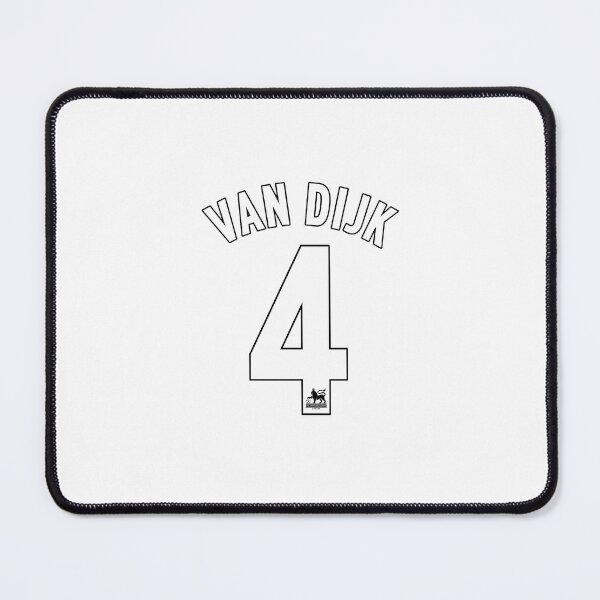 Item preview, Virgil Van Dijk #4 Retro Liverpool F.C Name & Number designed and sold by FanFueledStickers.