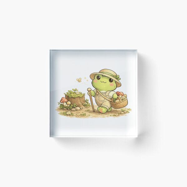 Item preview, Mimo's Forest Walk | Cute Frog Mushroom Adventure Sticker designed and sold by Maystro-design.