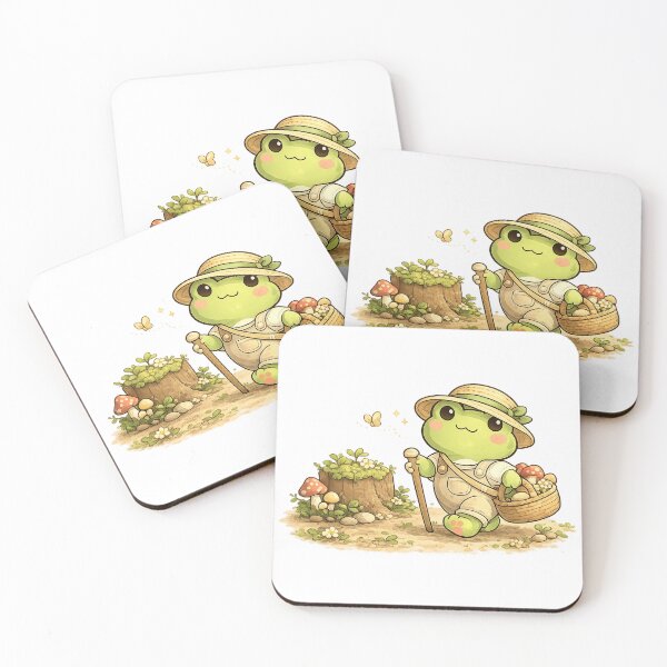 Item preview, Mimo's Forest Walk | Cute Frog Mushroom Adventure Sticker designed and sold by Maystro-design.