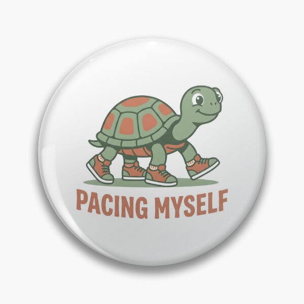 Item preview, Pacing Myself Cute Turtle in Sneakers Running designed and sold by MyHappyArtShop.