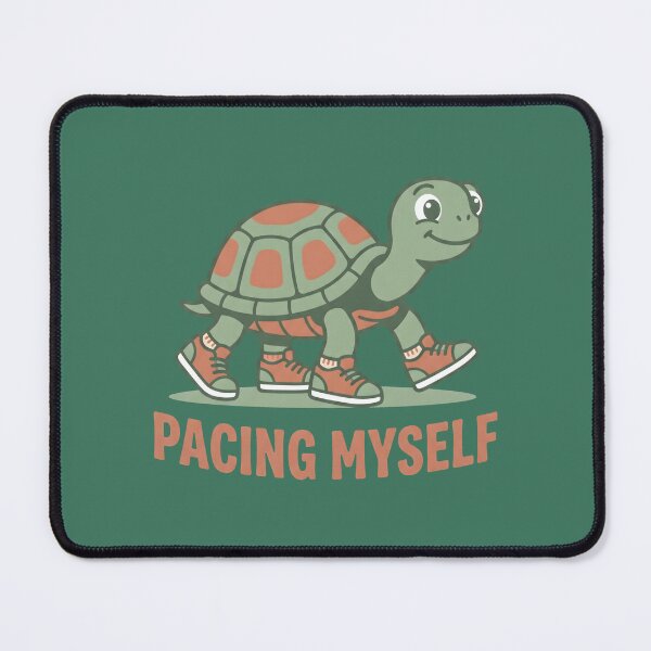 Item preview, Pacing Myself Cute Turtle in Sneakers Running designed and sold by MyHappyArtShop.