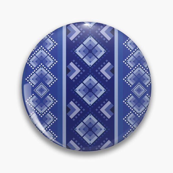 Item preview, Blue geometric tribal pattern designed and sold by PowerAntShop.