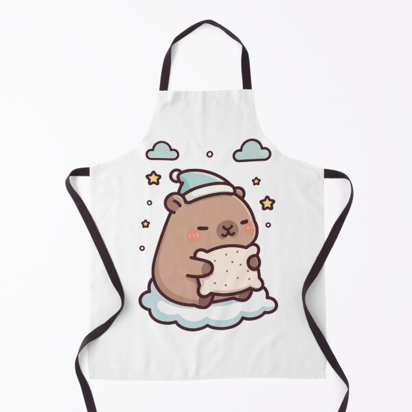Item preview, Cute Sleepy Capybara Holding Pillow on Cloud designed and sold by ZyloPrints.