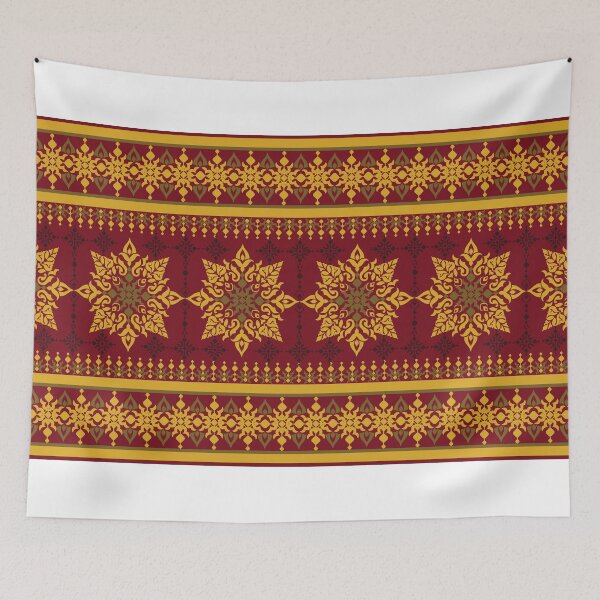 Item preview, Red gold ornate floral border designed and sold by PowerAntShop.