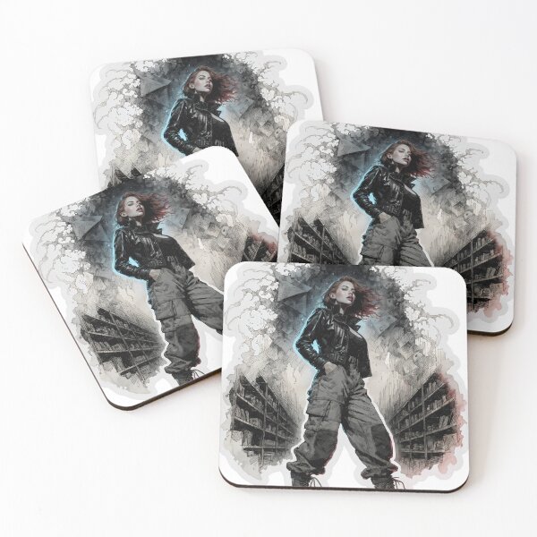 Item preview, Woman in cargo pants and jacket standing in desolate as PNG element designed and sold by Creative88Art.