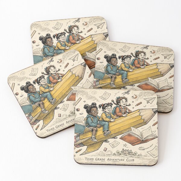 Item preview, Third Grade Adventure Club Retro Pencil Rocket Back To School Vintage Cartoon designed and sold by Yellowriversss.