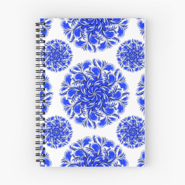 Item preview, Blue Curved Flower 3 designed and sold by Doodles by Em.