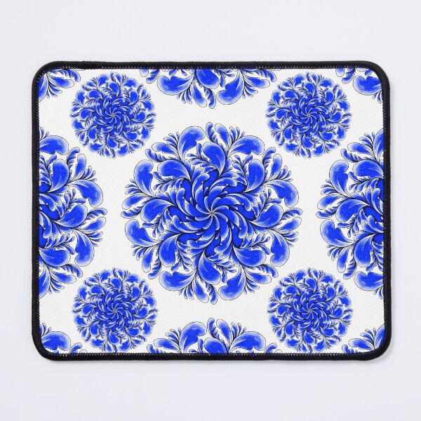 Item preview, Blue Curved Flower 3 designed and sold by Doodles by Em.