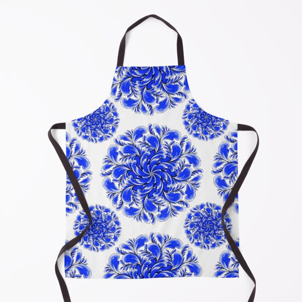 Item preview, Blue Curved Flower 3 designed and sold by Doodles by Em.