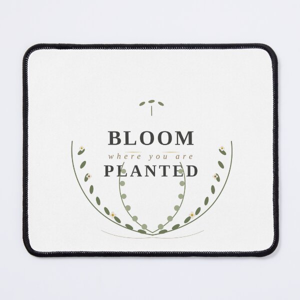 Item preview, Bloom Where You Are Planted | Minimalist Botanical Typography Art designed and sold by feliciarainbow.