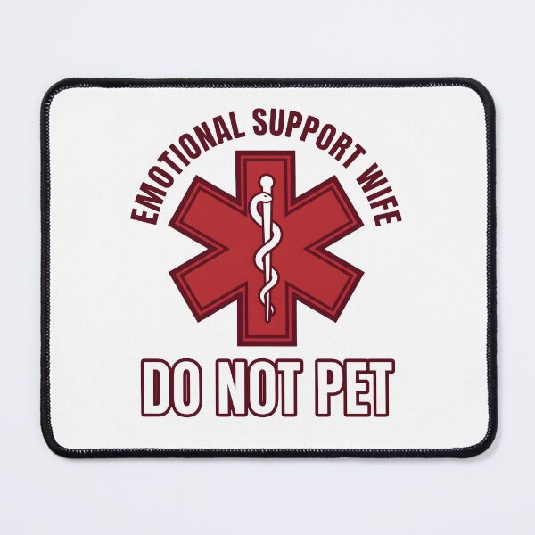 Item preview, Emotional Support Wife Do Not Pet Funny Marriage EMT Paramedic T-Shirt designed and sold by StickerNestYou.
