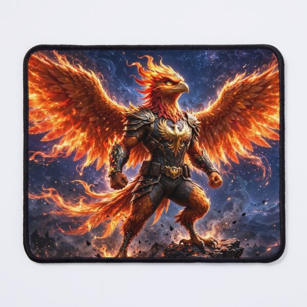 Item preview, AnimalVersum Fiery Phoenix Warrior – Mighty Flame Bird Art designed and sold by SDKENERGY.