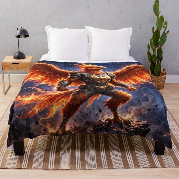 Item preview, AnimalVersum Fiery Phoenix Warrior – Mighty Flame Bird Art designed and sold by SDKENERGY.