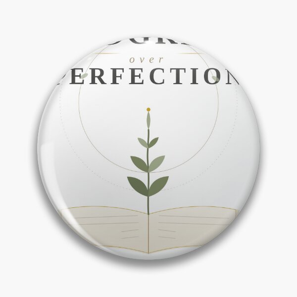 Item preview, Progress Over Perfection | Minimalist Motivational Botanical Art designed and sold by feliciarainbow.