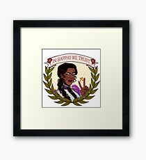 In Sappho We Trust Framed Print
