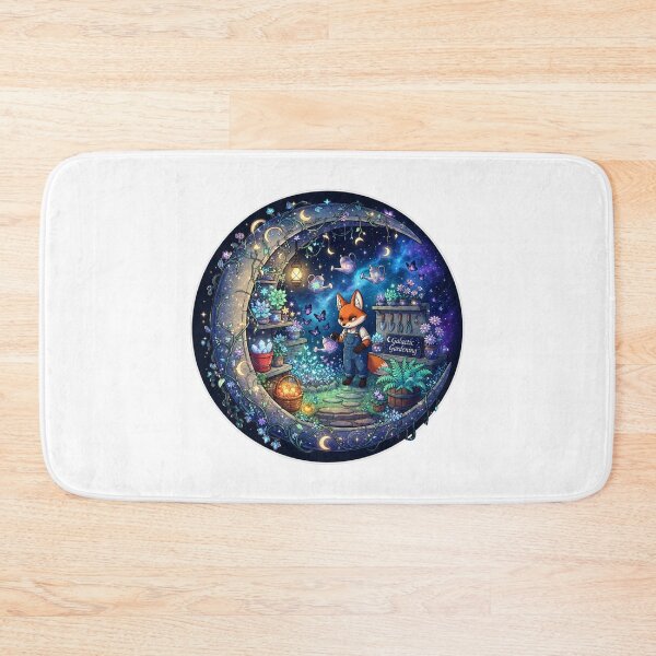 Item preview, Galactic Gardening Fox | Celestial Garden | Cosmic Fox Gardener | Moon Garden | Fantasy Plants | Whimsical Space Garden designed and sold by MrDev.