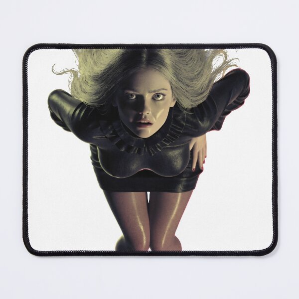 Item preview, Young blonde woman in dark outfit floating downwards as clean cutout designed and sold by Creative88Art.