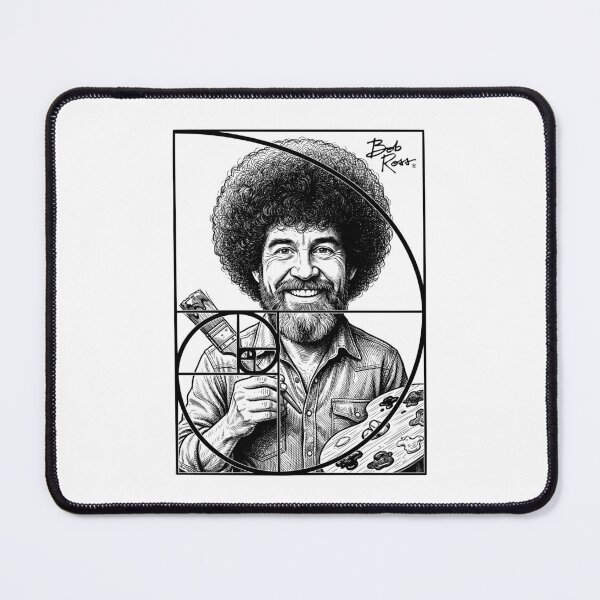 Item preview, Bob Ross Golden Ratio Fibonacci Spiral Happy Painter designed and sold by GrandeDuc.
