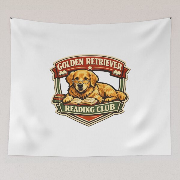 Item preview, Golden Retriever Reading Club – Book Lover Dog Teacher Design designed and sold by Sahil Randhawa.