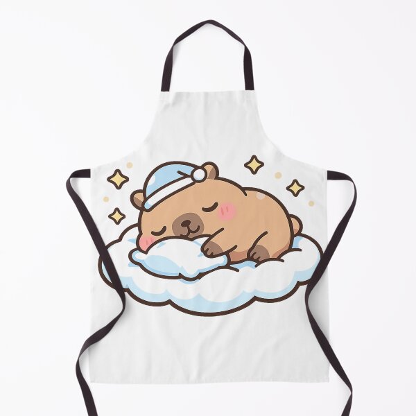 Item preview, Cute Sleeping Capybara on Cloud Kawaii Chibi Illustration designed and sold by ZyloPrints.