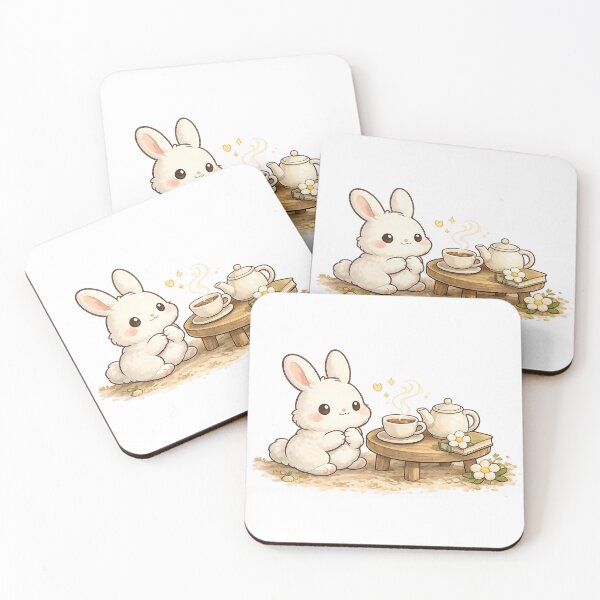 Item preview, Luna's Tea Time | Cute Bunny Tea Lover Sticker designed and sold by Maystro-design.