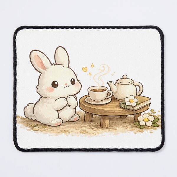 Item preview, Luna's Tea Time | Cute Bunny Tea Lover Sticker designed and sold by Maystro-design.