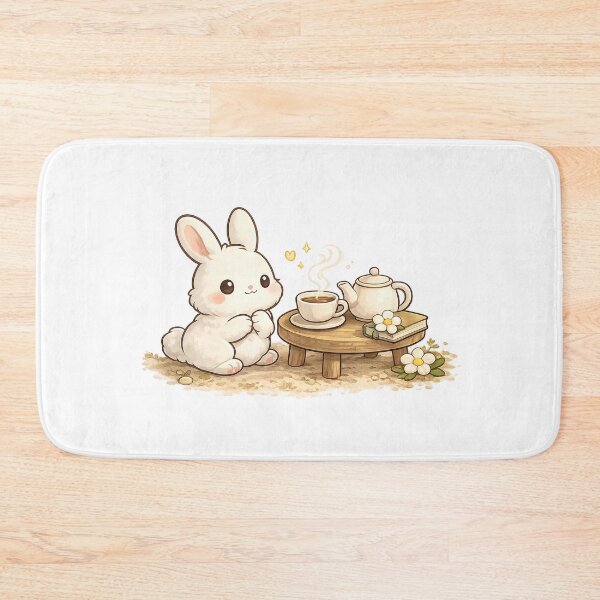 Item preview, Luna's Tea Time | Cute Bunny Tea Lover Sticker designed and sold by Maystro-design.