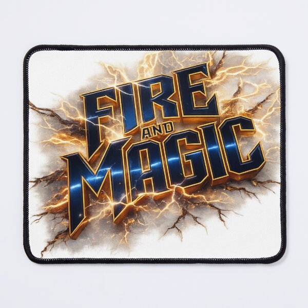 Item preview, Epic Fire and Magic – Metallic Fantasy Emblem with Lightning Bolts and Energy designed and sold by FusiTink.
