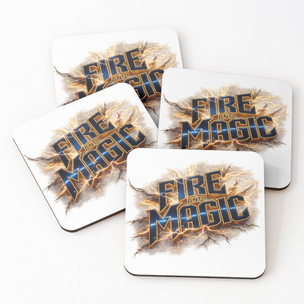 Item preview, Epic Fire and Magic – Metallic Fantasy Emblem with Lightning Bolts and Energy designed and sold by FusiTink.