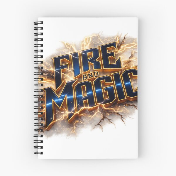 Item preview, Epic Fire and Magic – Metallic Fantasy Emblem with Lightning Bolts and Energy designed and sold by FusiTink.