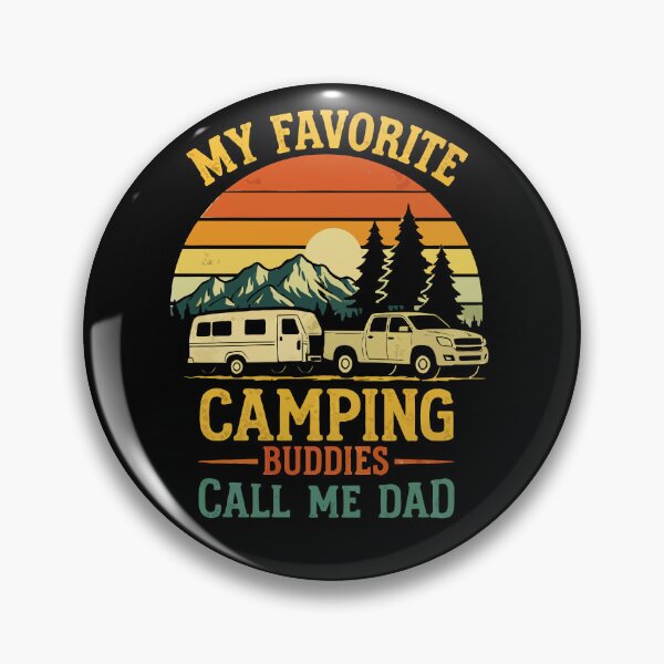 Item preview, My Favorite Camping Buddies Call Me Dad - Retro Camper Art designed and sold by BendyBeasts.