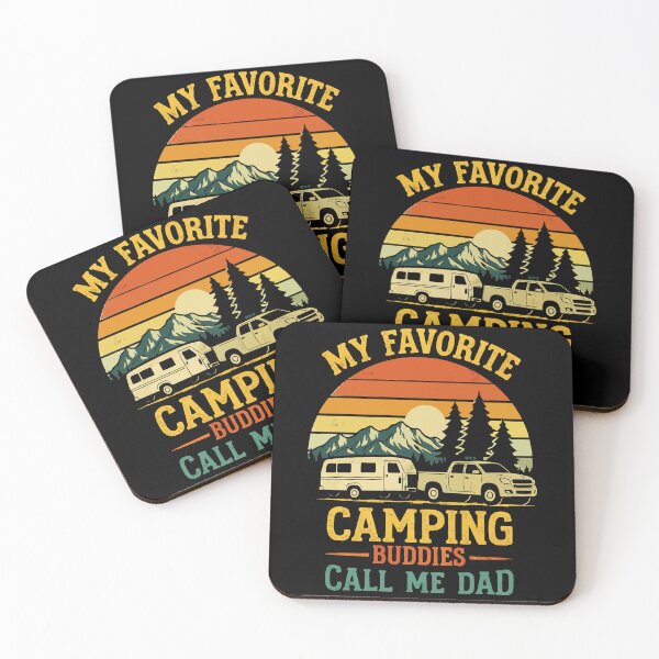 Item preview, My Favorite Camping Buddies Call Me Dad - Retro Camper Art designed and sold by BendyBeasts.