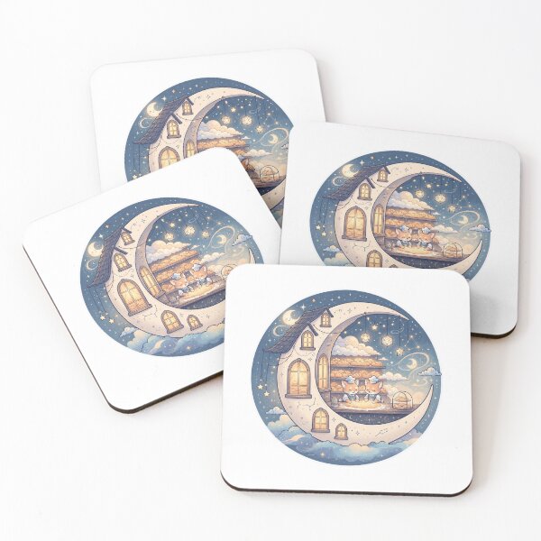 Item preview, Moon Bakery Foxes | Celestial Bakery | Cozy Lunar Bakery | Fox Bakers | Crescent Moon Bakery | Whimsical Night Bakery designed and sold by MrDev.