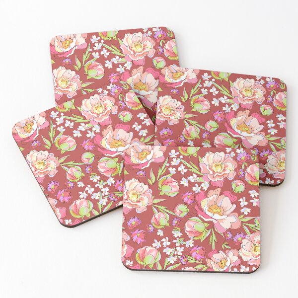 Item preview, Romantic Peony Floral Pattern - Elegant Pink Flowers  designed and sold by Skryp-art.