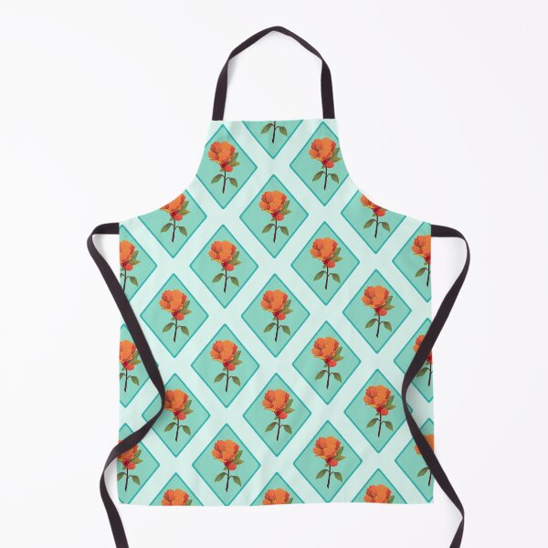 Item preview, Orange Floral Diamond Trellis Pattern designed and sold by Zaya_art.