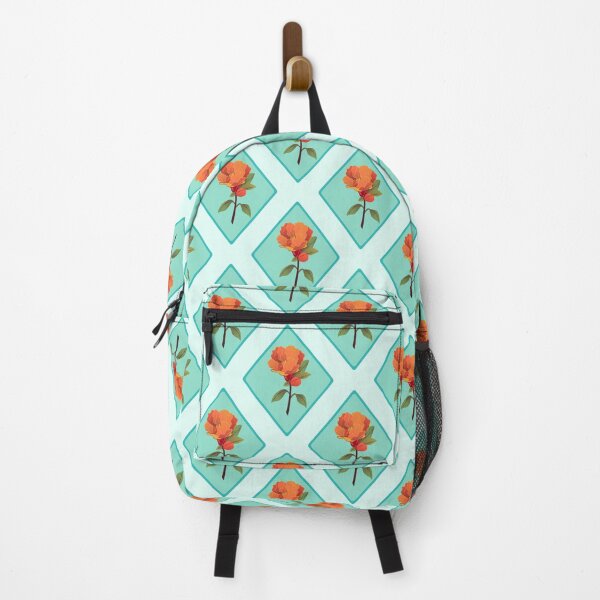 Item preview, Orange Floral Diamond Trellis Pattern designed and sold by Zaya_art.
