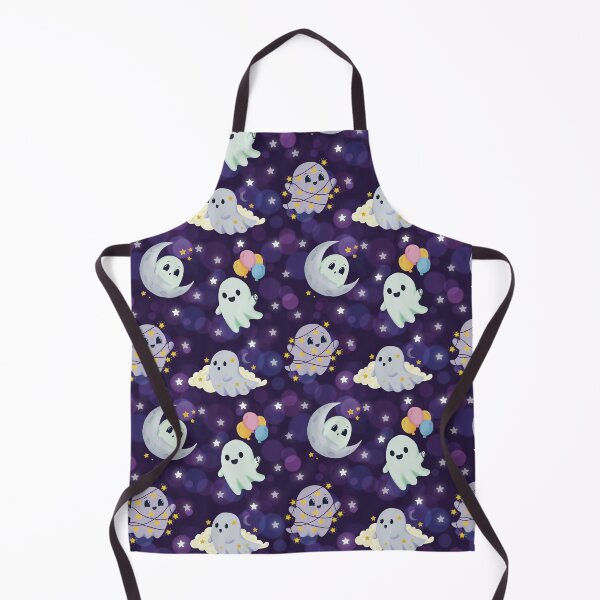 Item preview, Cute Starry Night Celestial Ghosts Seamless Halloween Pattern designed and sold by StoriesInGrain.