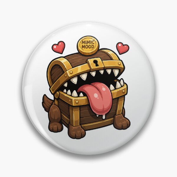 Item preview, Cute Mimic Chest Monster Happy Dungeon RPG Art designed and sold by danielstirling.